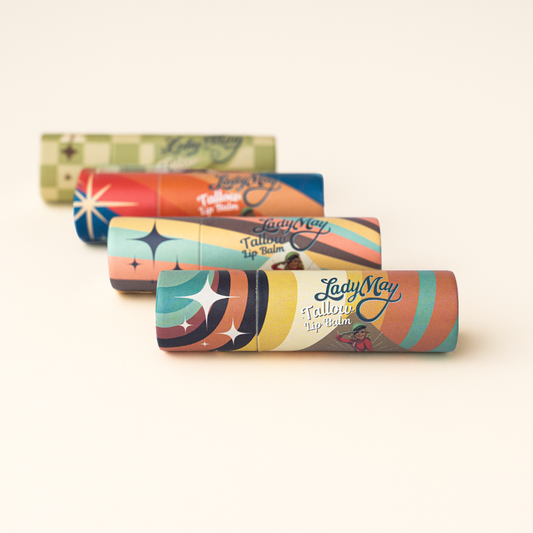 Tallow Lip Balm - CHOOSE A FLAVOR - Natural Beef Tallow Lip Moisturizer with Beeswax & Jojoba Oil