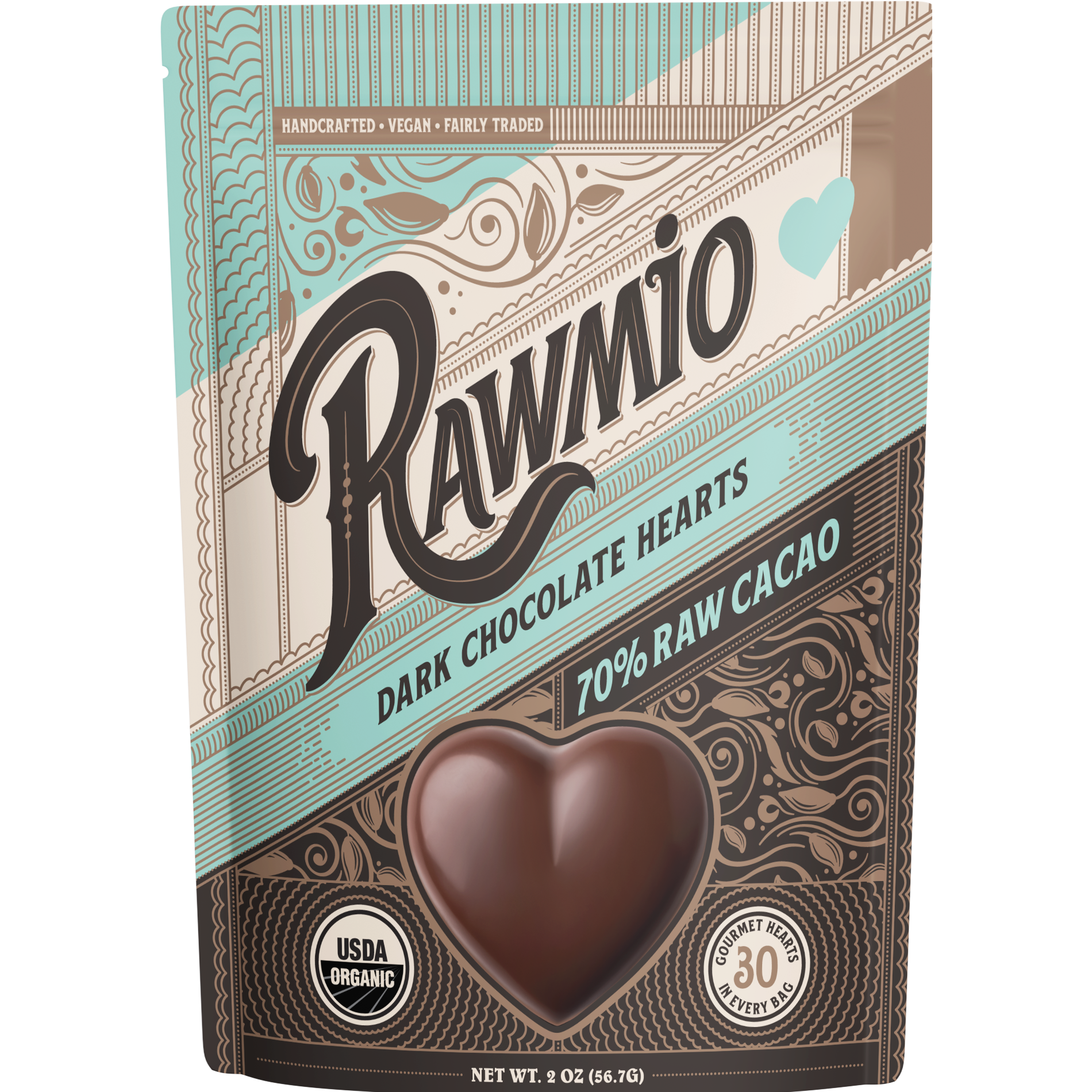 Raw Dark Chocolate Hearts