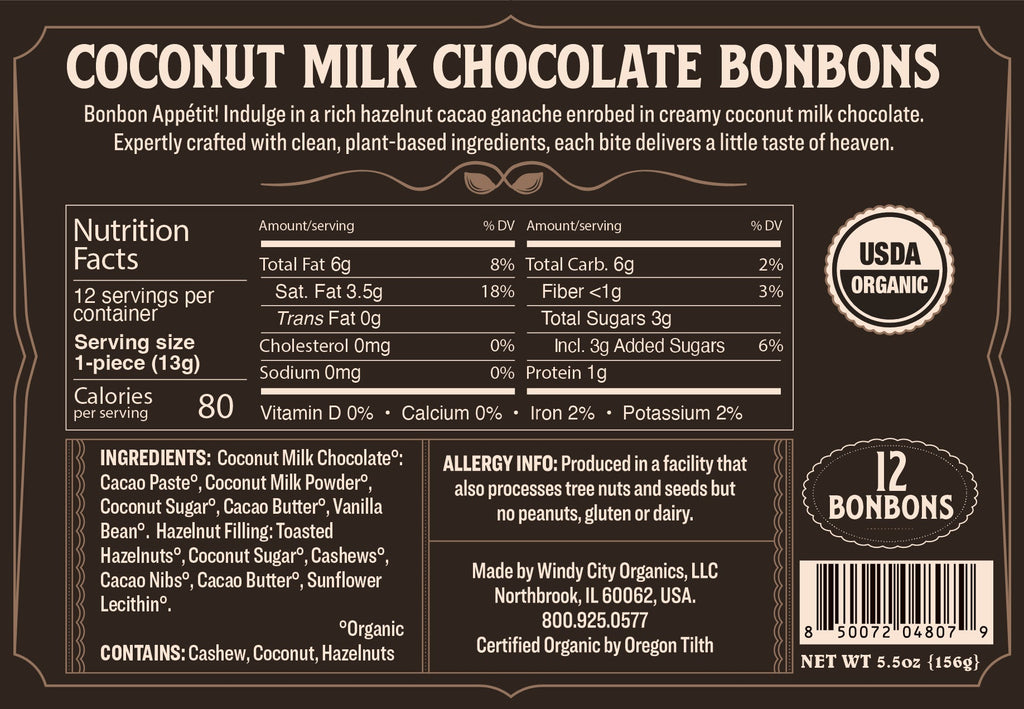 Rawmio Coconut Milk Chocolate Bonbons, 12ea