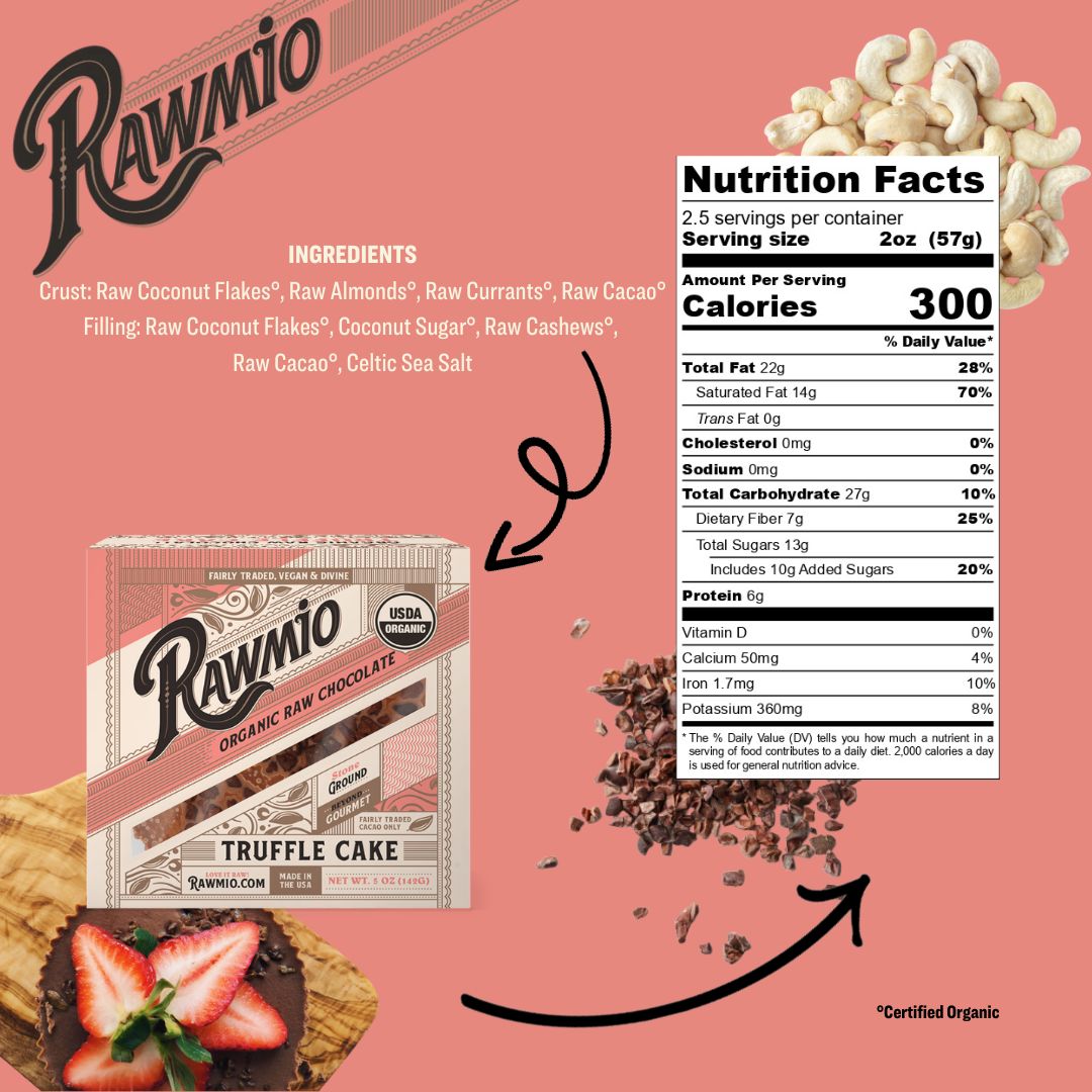 Mini Raw Chocolate Truffle Cake - 5 oz