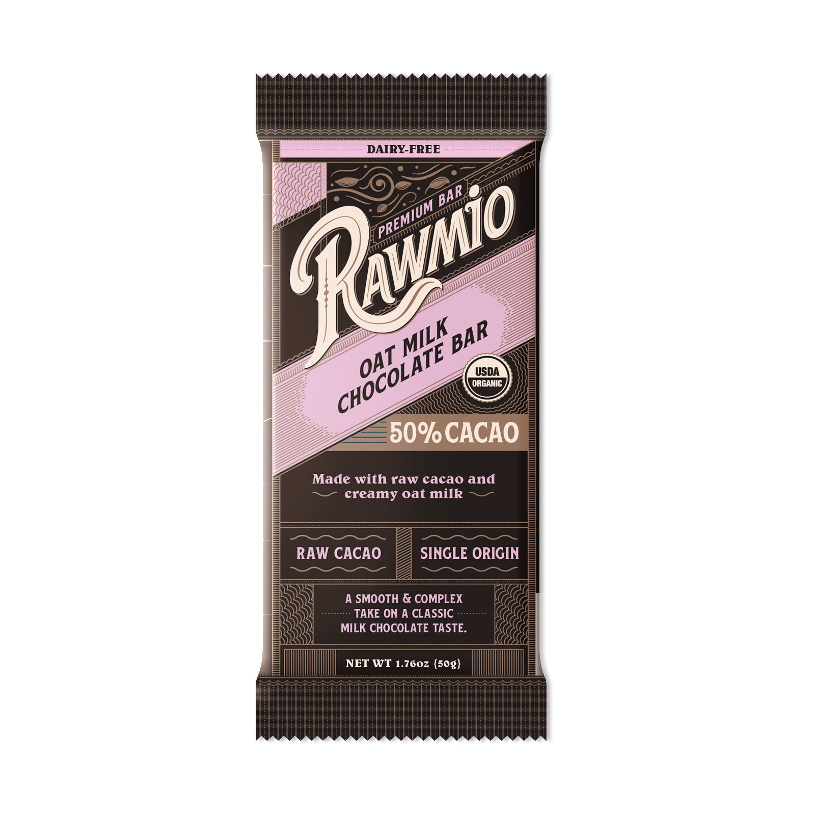 Premium Oat Milk Chocolate Bar - 50% Cacao
